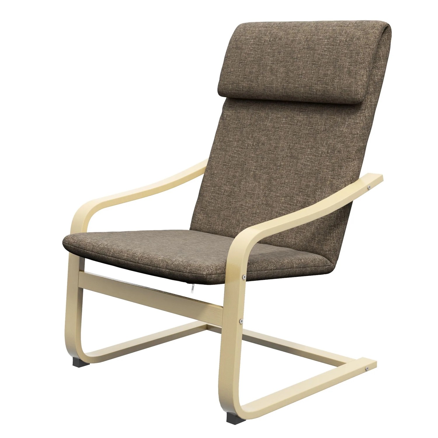 HOMCOM Relaxstuhl mit Kopfkissen Leinenoptik für Wohnzimmer  65 x 69 x 98cm