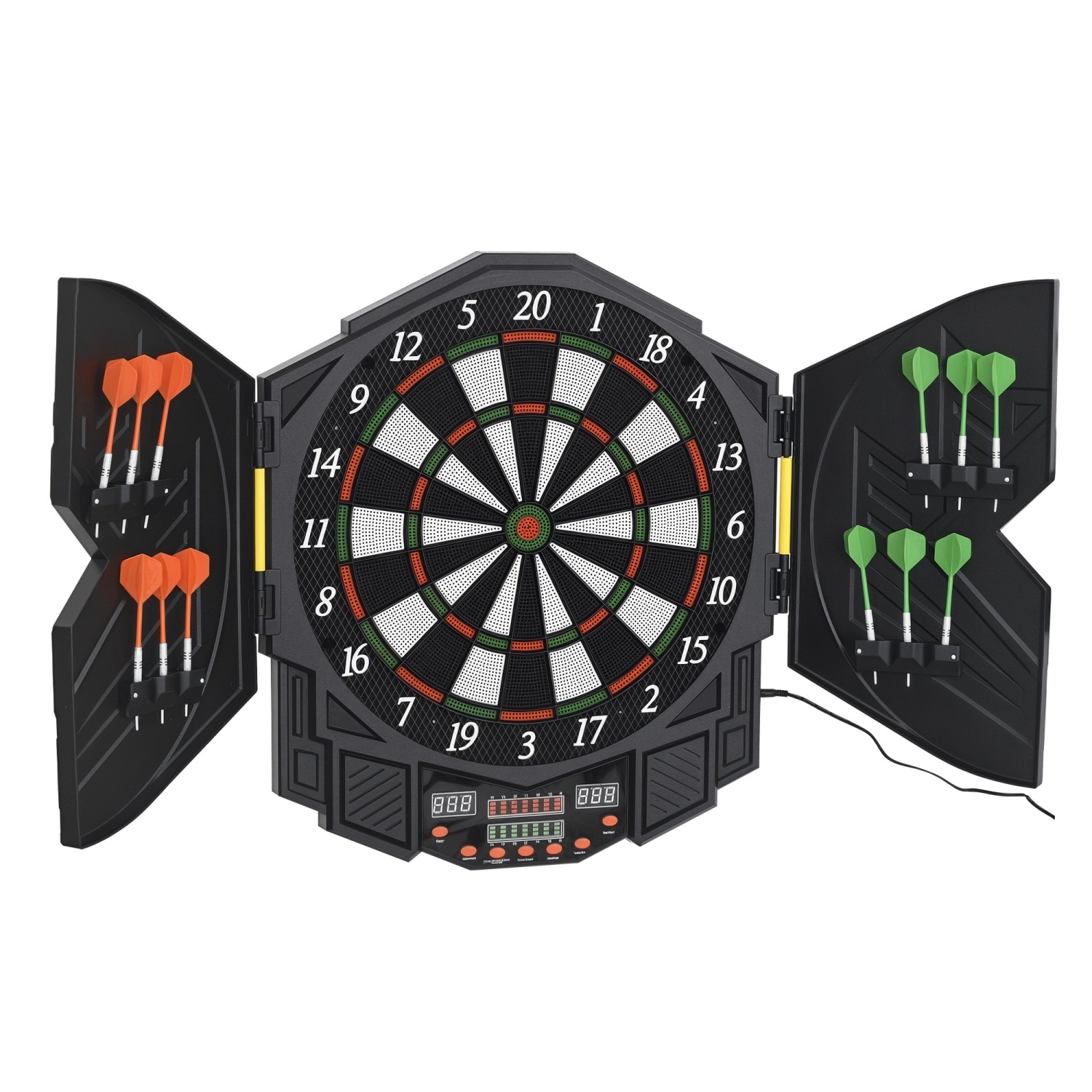Thumbnail - HOMCOM Elektronische Dartscheibe Kunststoff Schwarz L49 x B54,6 x D5,5 cm