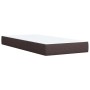 Boxspringbett mit Matratze, dunkelbrauner Stoff, 90x190 cm. Einzelbett für erholsamen Schlaf.