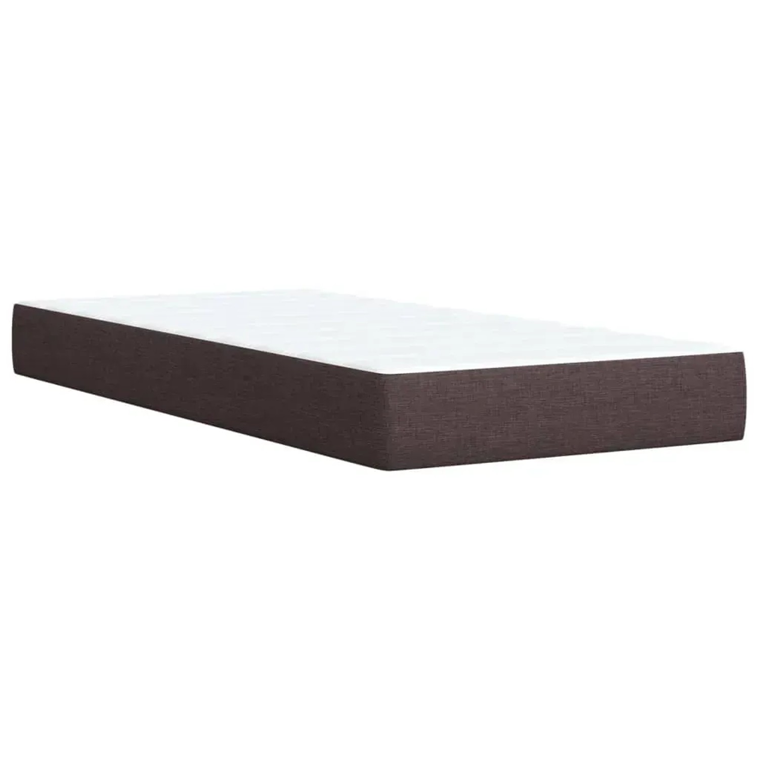 Boxspringbett mit Matratze, dunkelbrauner Stoff, 90x190 cm. Einzelbett für erholsamen Schlaf.