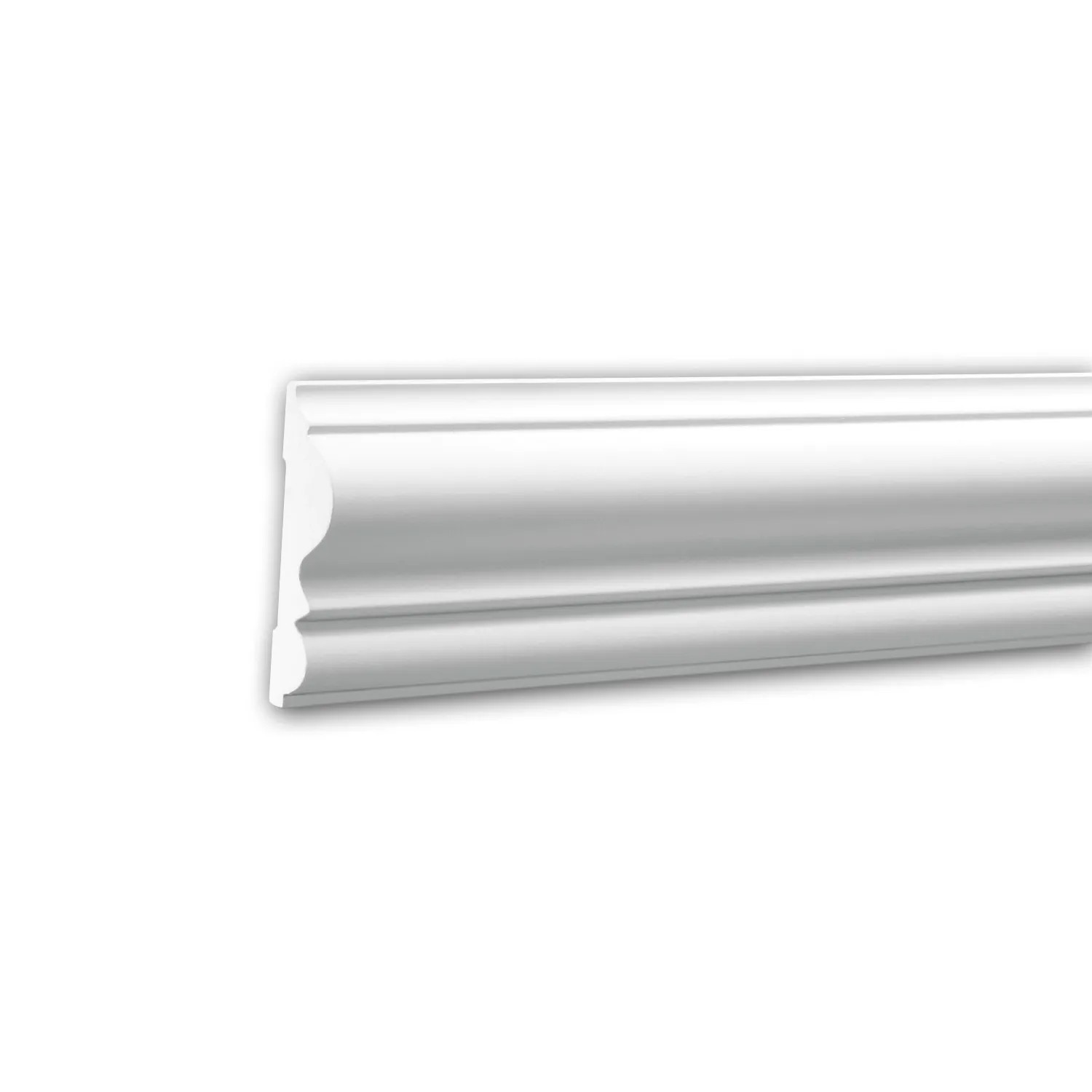 PROFHOME 151303F Flexible Wand- und Friesleiste Stuckleiste Zierleiste 2 m 200 cm x 1,9 cm x 8,2 cm Weiß