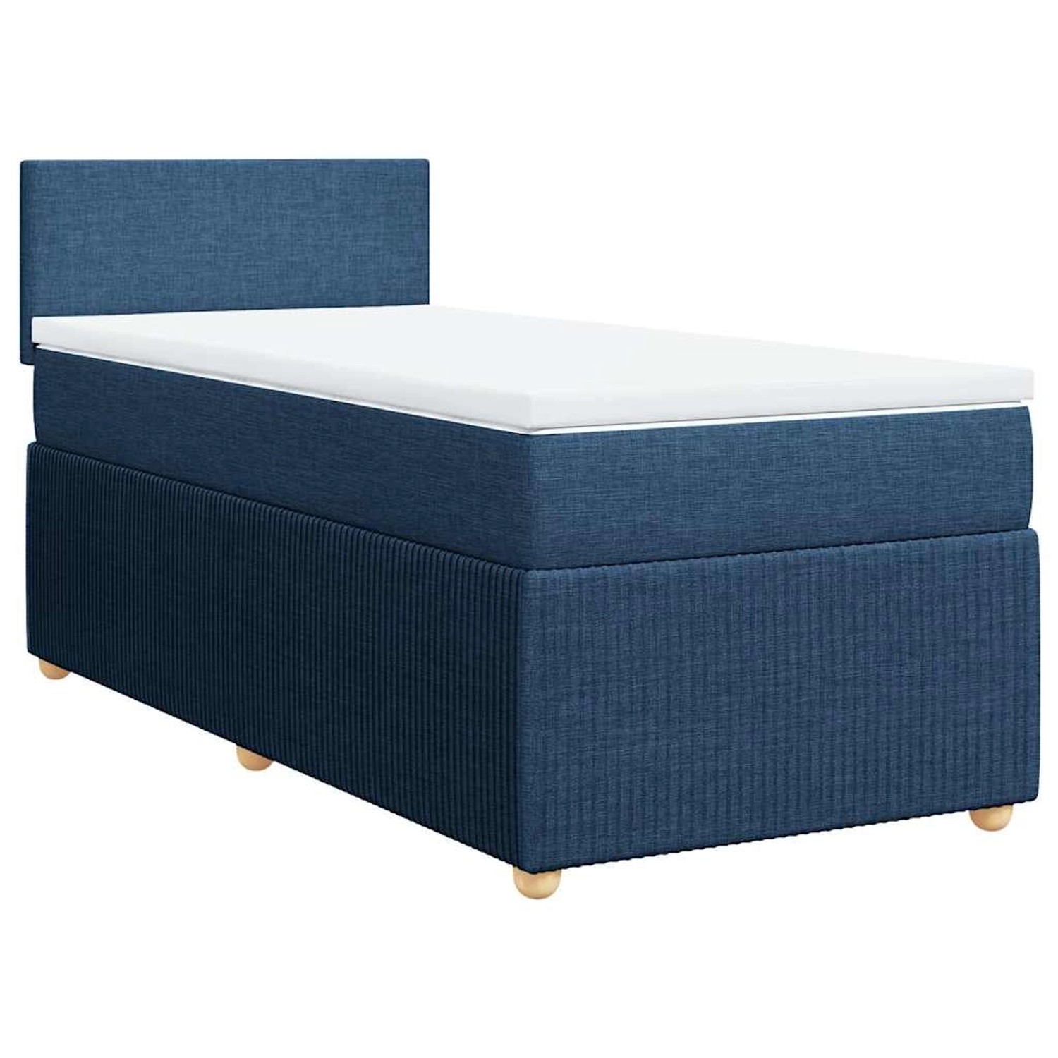 vidaXL Boxspringbett mit Matratze Blau 100x200 cm Stoff 3287366 günstig online kaufen