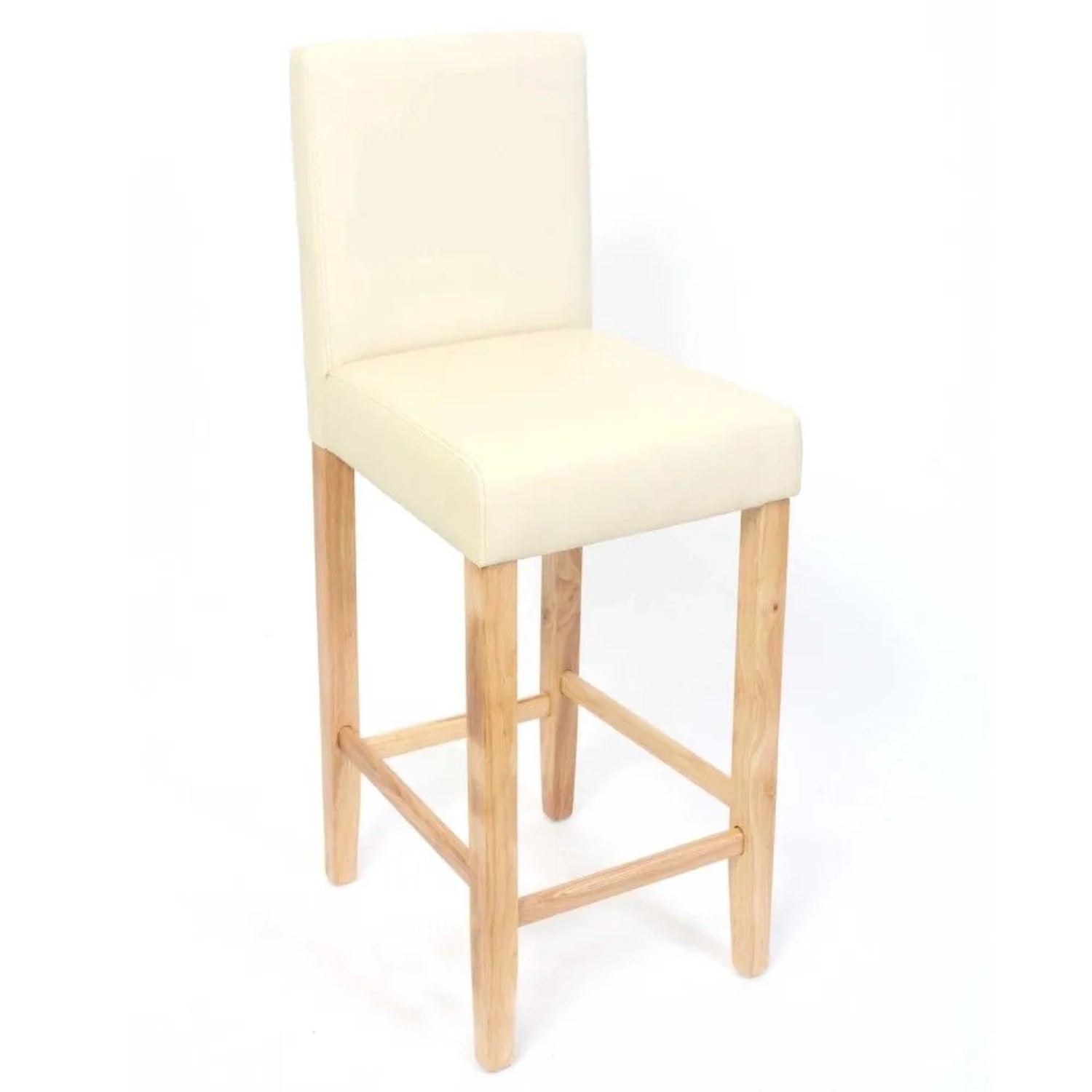 MCW Barhocker Cesena 2er-Set Creme Helle Füße