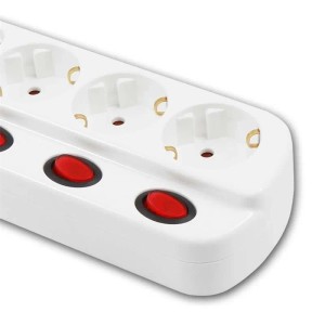 world-trading-net Tischsteckdose mit Gesamt-& Einzelschaltung 3-fach