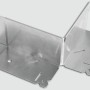 Scherf Rasenkante Ecke Alu-Heavy, grau, 32x10cm, für saubere Gartenabgrenzung.