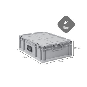 PROREGAL Spar Set 10x Eurobox Nextgen Portable HxBxT 185 x 40 x 60 cm 34 Liter Eurobehälter Transportbox Transportbehälter Stapelbehälter
