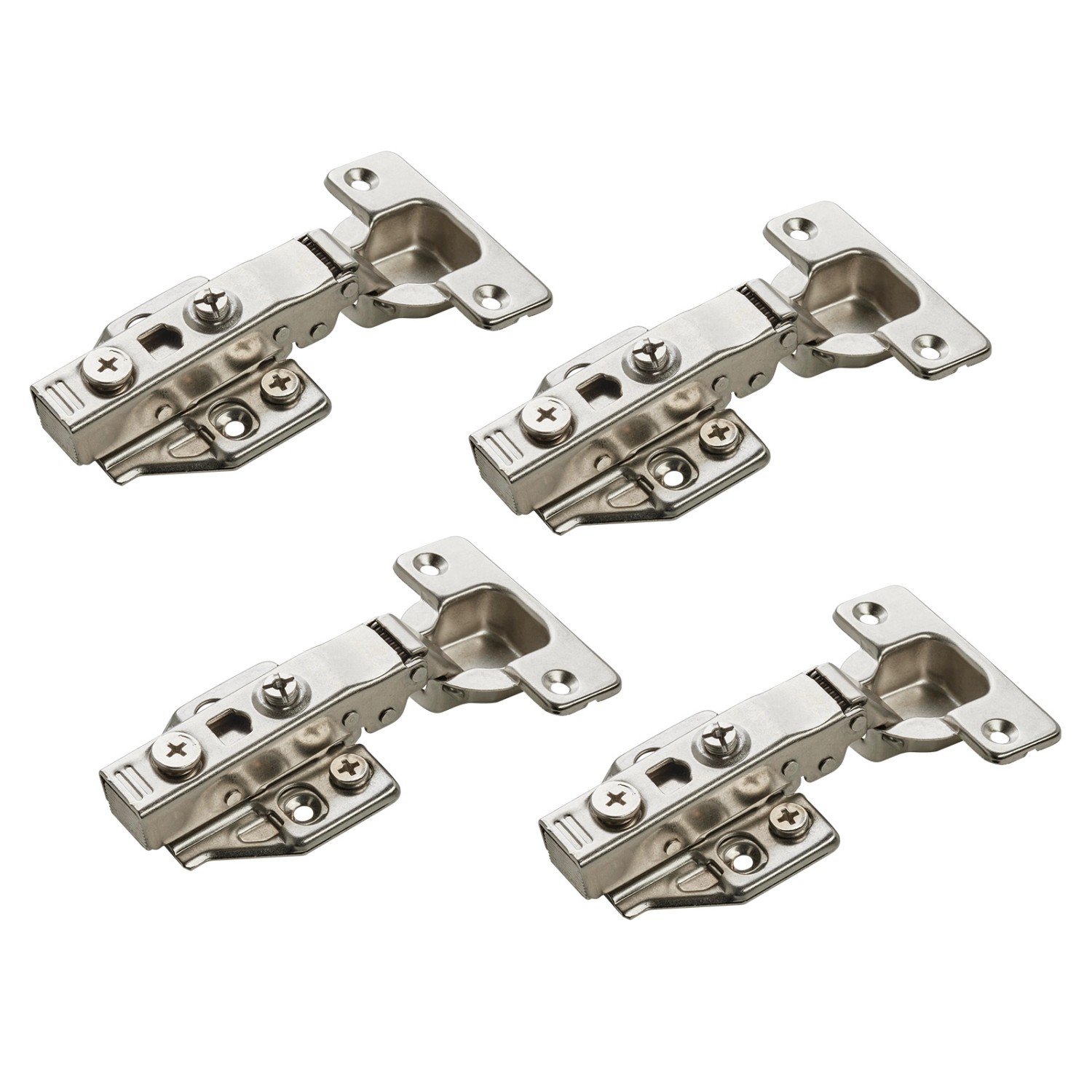 SOTECH 4 x Topfband Set T48 Eckanschlag Gedämpft inkl. Montageplatte