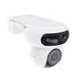 Weiße Ezviz H90 Dualobjektiv-Überwachungskamera für 360° Rundumsicht, geeignet für Kameraüberwachung.