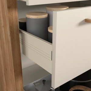 SOTECH Schubladensystem Metallbox Zargenhöhe 118 mm NL 450 mm Cremeweiß