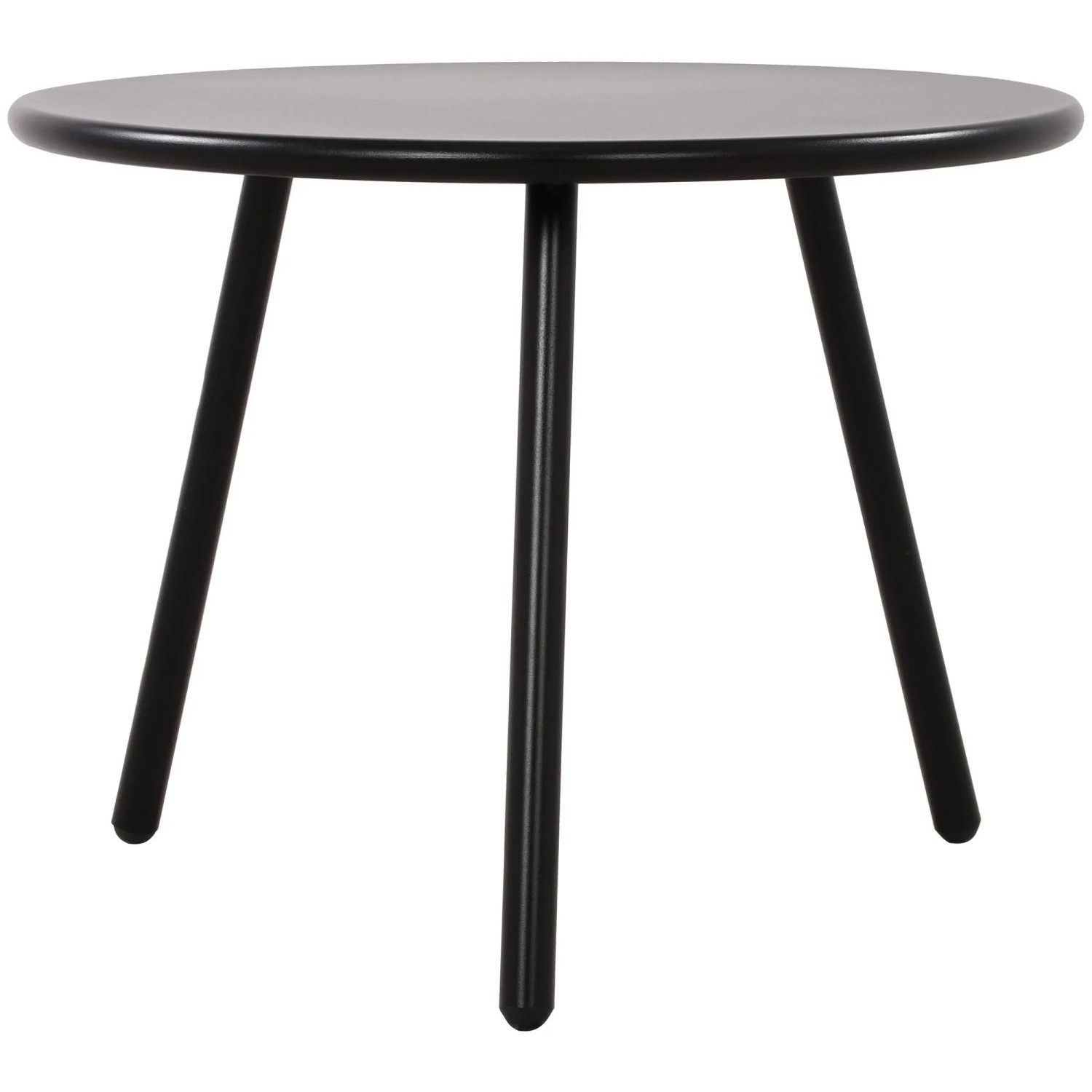 DELUKE Couchtisch NENIM Kunststoff Schwarz 60x60x45cm Sofatisch Rund Beistelltisch Wohnzimmertisch Klein