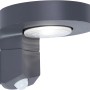 Lutec Solar-Außenwandleuchte Diso in Anthrazit mit Bewegungsmelder.