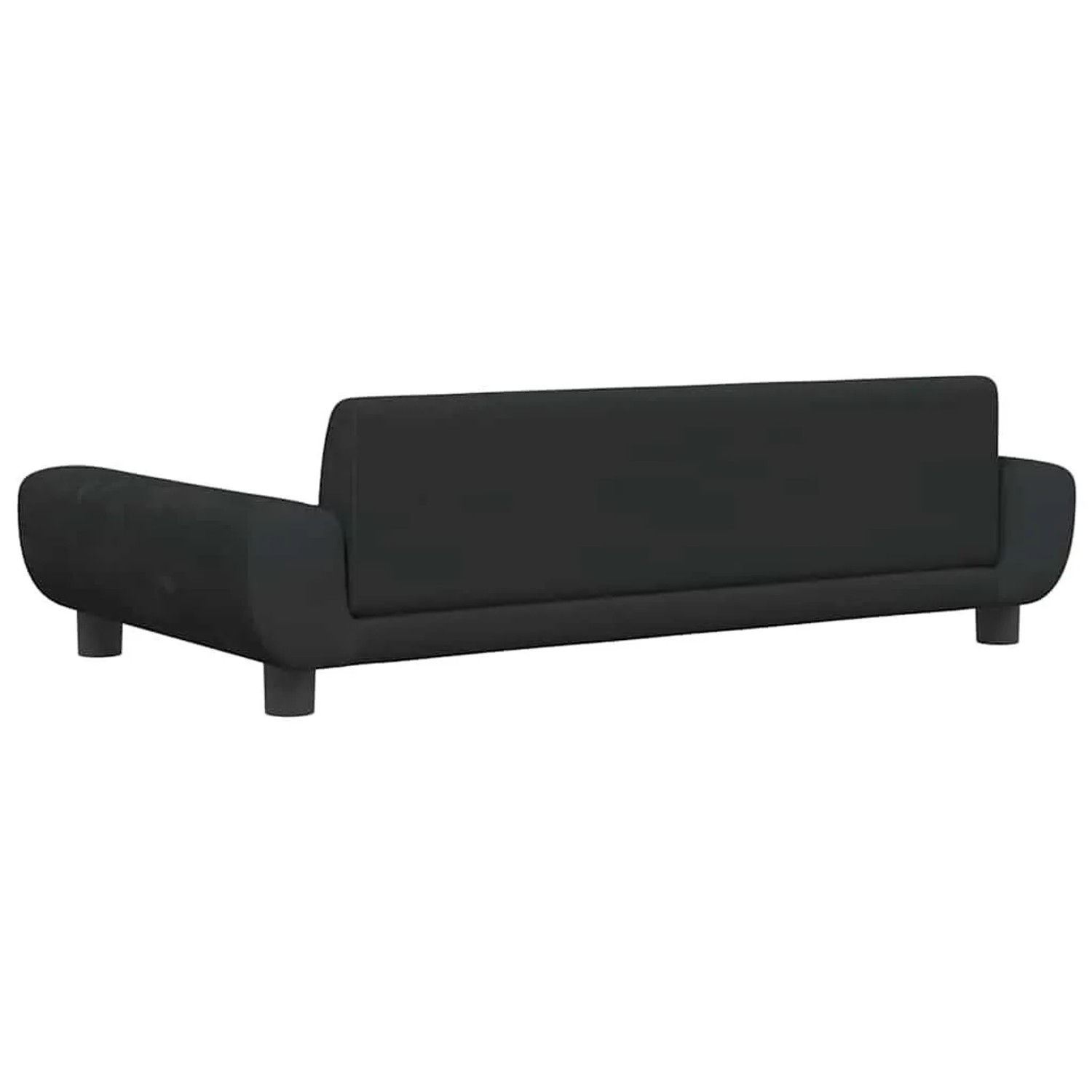 Schwarzes vidaXL Hundebett (100x54x33 cm) aus Samt für kleine Hunde.