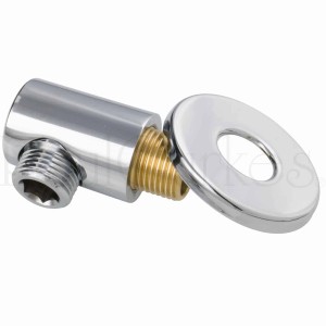 Detailaufnahme Wandanschlussbogen, verchromt, für PaulGurkes Brausesets.