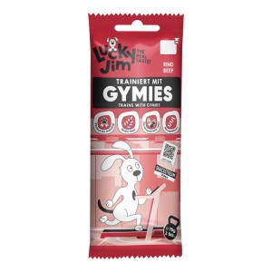 Lucky Jim Gymies Rind: Hunde-Belohnungssnacks, getreidefrei & ohne Zuckerzusatz, 75g.
