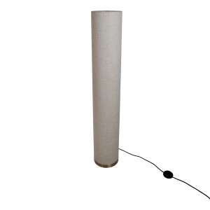 Näve Stehleuchte Beate Natur, zylindrisch, Ø 19 cm, 110 cm hoch, mit Textilschirm und Fußschalter.