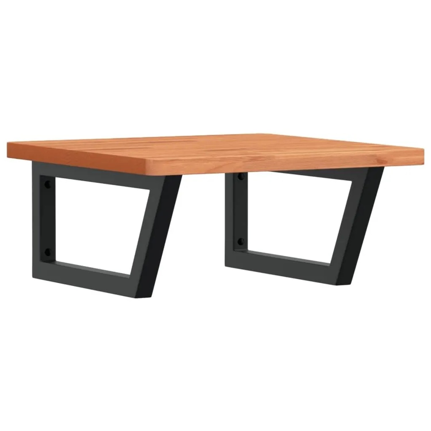 vidaXL Waschbeckenregal Wandmontage Stahl und Massivholz Buche 3302427 günstig online kaufen