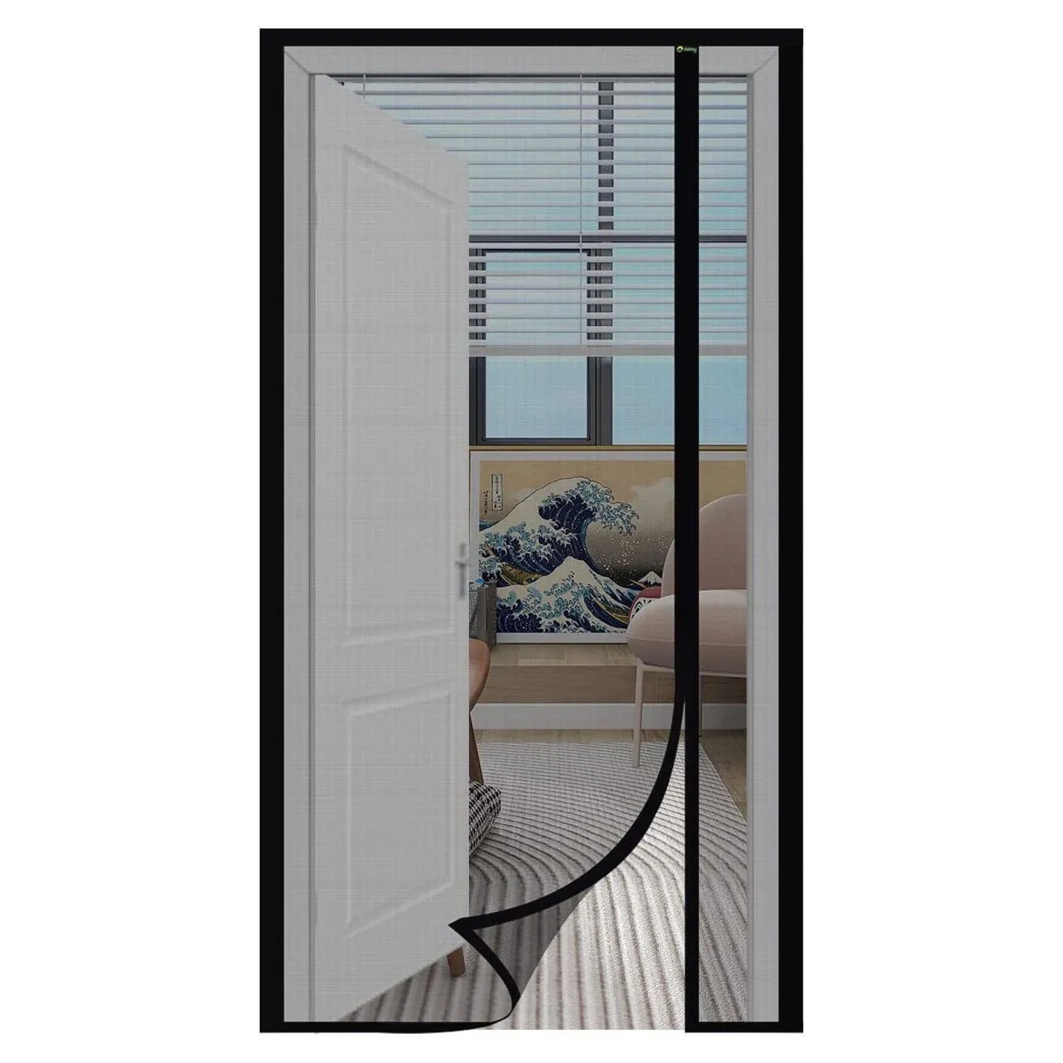 Sekey Magnet Fliegengitter Insektenschutz Seitliches Öffnen Fiberglas gegen Kratzer für Fenster Balkon und Terrassentür Klebemontage 150x230cm