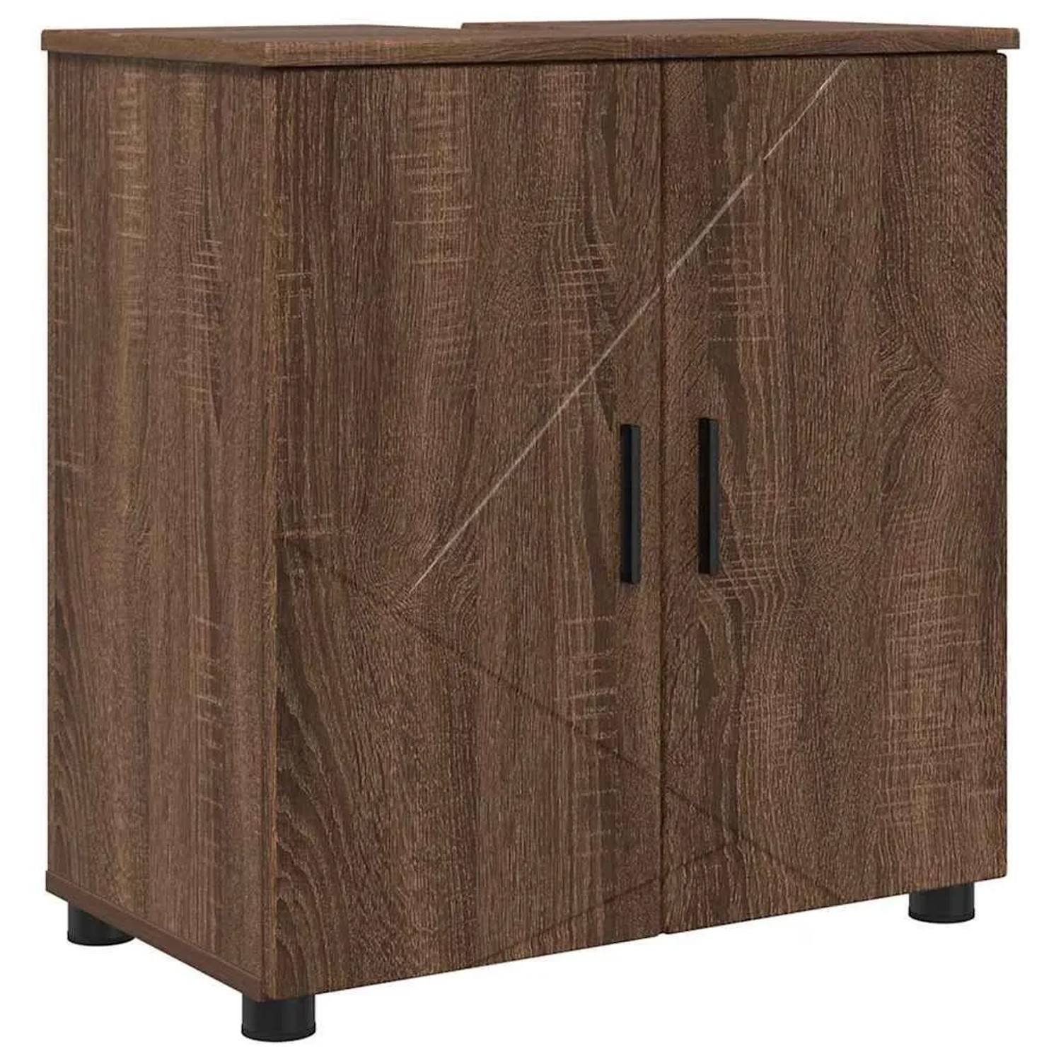 vidaXL Badezimmerschrank mit Tür Braun Eichen-Optik 61 x 35 x 64 cm 883291 günstig online kaufen