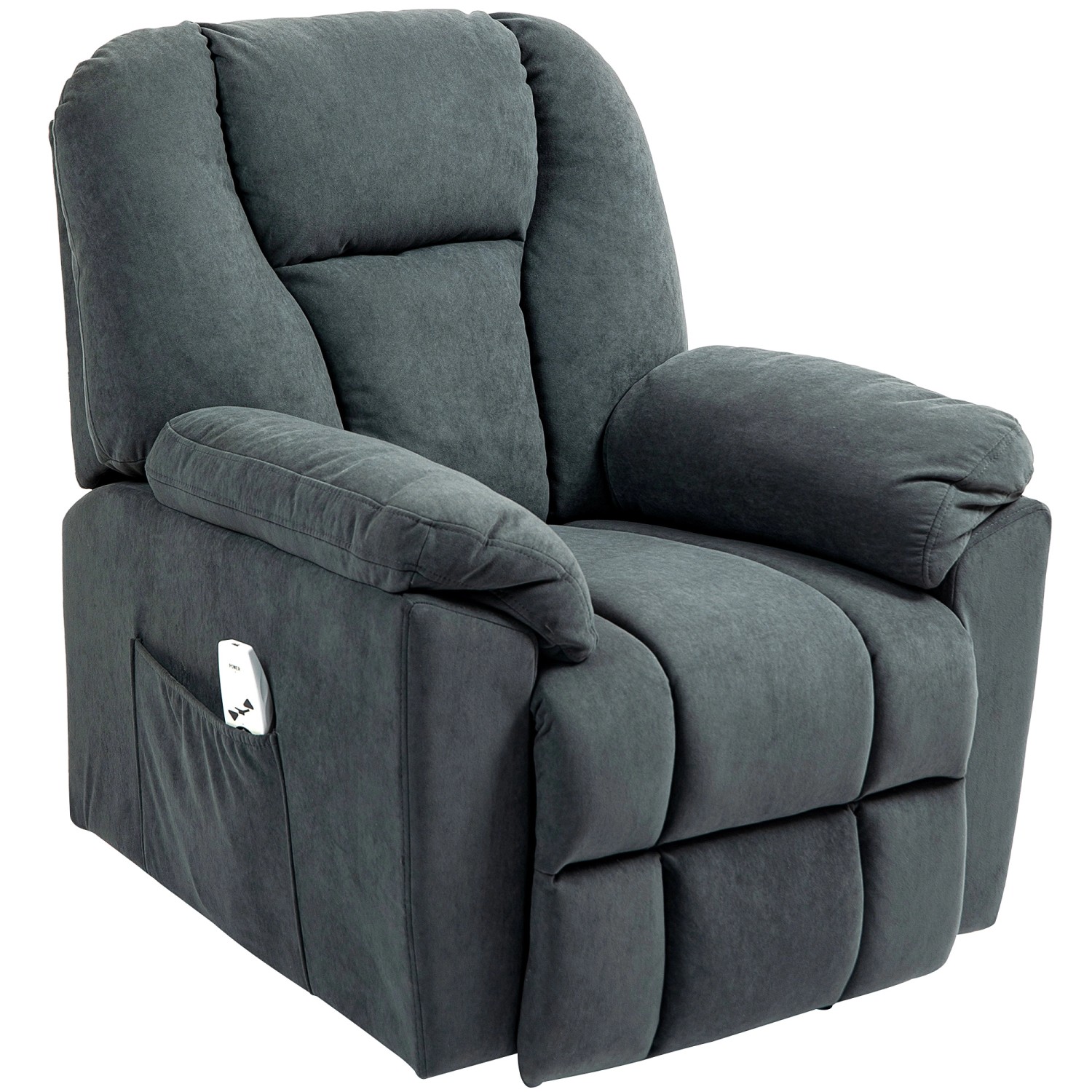 HOMCOM Relaxsessel mit Liegefunktion Polyester Dunkelgrau 97L x 88B x 101H günstig online kaufen