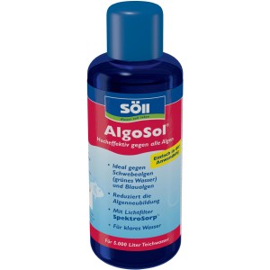 Söll AlgoSol 250ml: Mittel zur Teichpflege gegen Algen und zur Reduzierung der Algenneubildung.