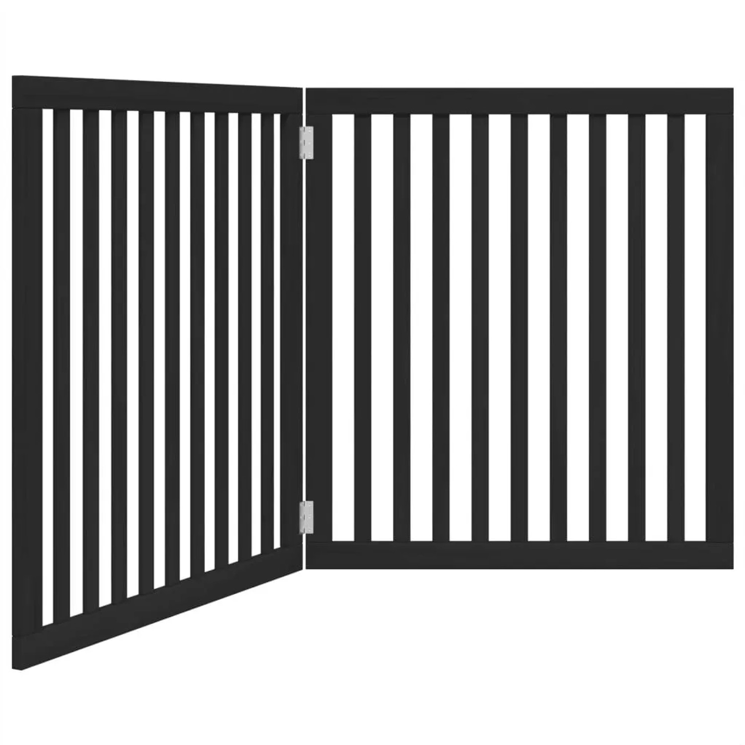 vidaXL 2 Tlg Hundetor Faltbar Schwarz 160 cm Pappelholz 352258