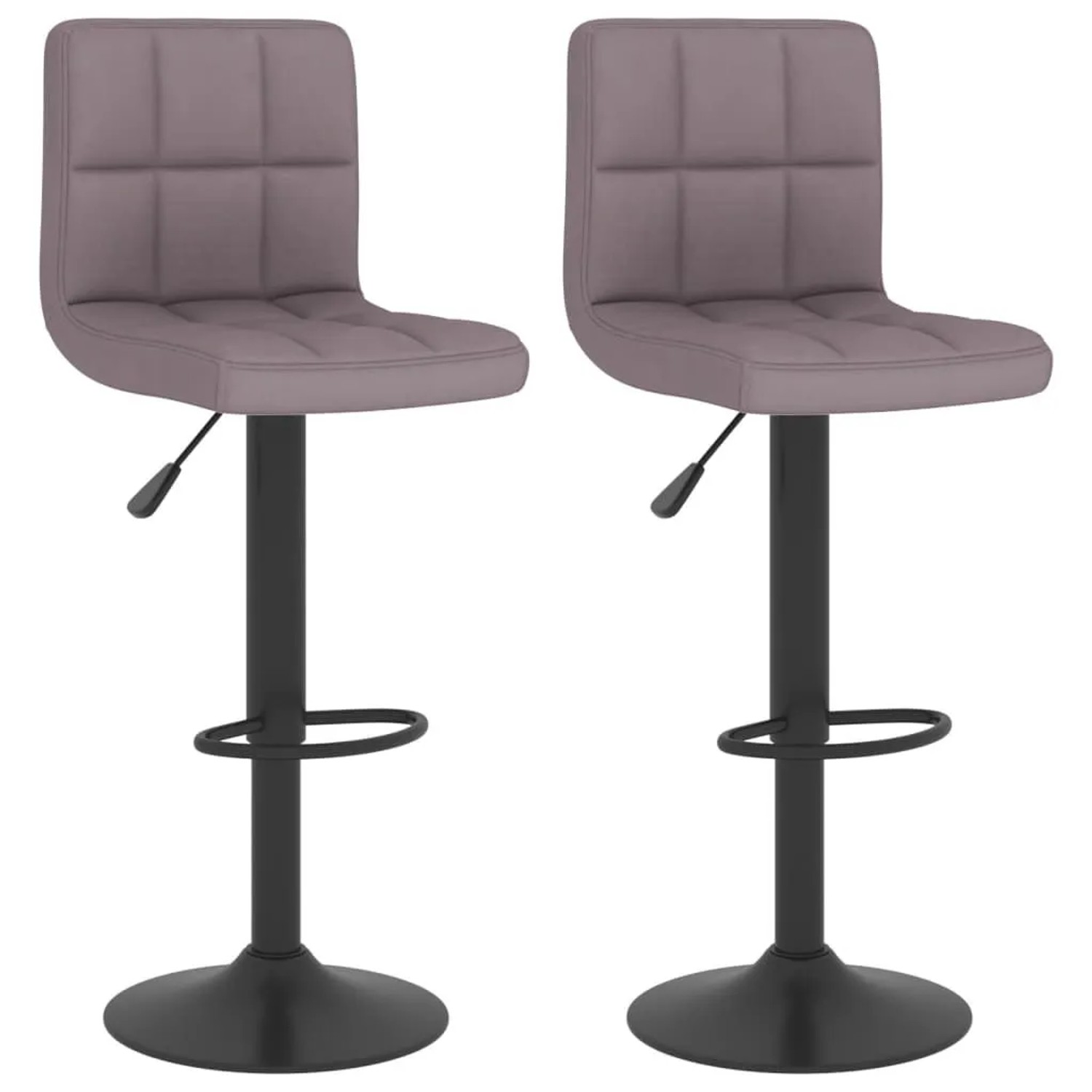 vidaXL Barhocker 2 Stk Taupe Stoff 334283