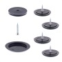 Wagner QuickClick Slim Black Möbelgleiter Set, 4-teilig, Ø 30mm, für sanftes Gleiten und Oberflächenschutz.