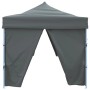 Anthrazitfarbenes vidaXL Faltzelt/Partyzelt (3x9 m) mit 8 Seitenwänden.