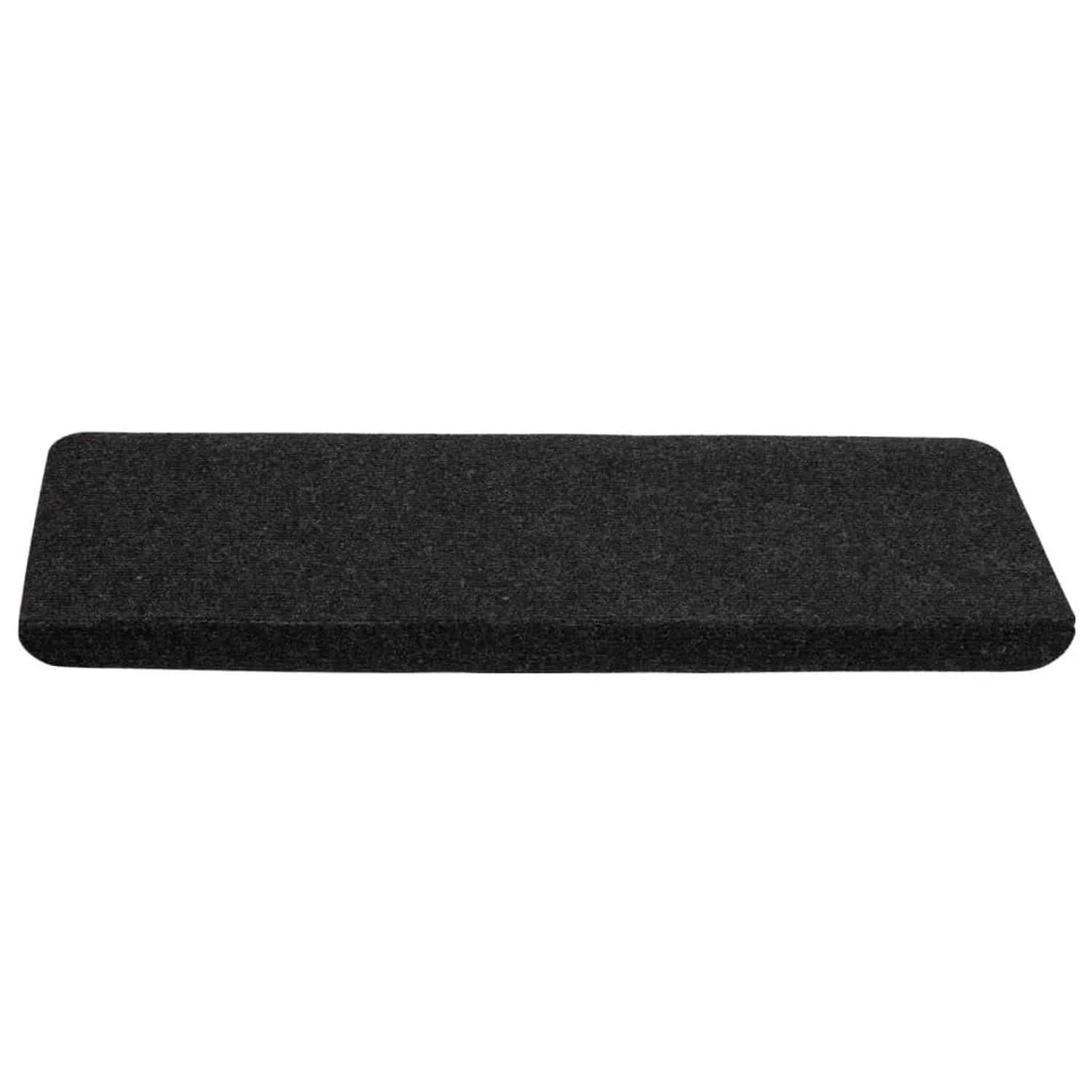Schwarze VidaXL Stufenmatte, selbstklebend, 65x24,5 cm, für Treppen.