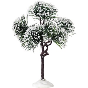 Weihnachtsdekoration Bergtanne (mittel) mit Schnee für ein Winterdorf.