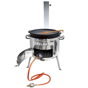 Grillpeter Utschak Set MultiFlame mit Kazan 15L und Deckel-Pfanne aus Gusseisen