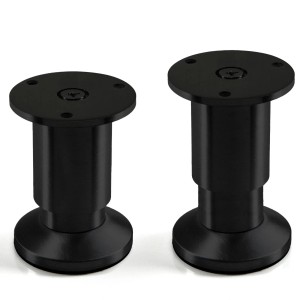 SOTECH Möbelfüße ALPHA, schwarz eloxiert, 120mm hoch. Möbelbeine für Schränke, Sofas und Betten.