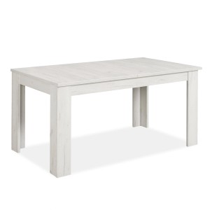 Weißer Homestyle4u Esstisch (90x160 cm) im Landhausstil. Holztisch für Esszimmer und Küche.