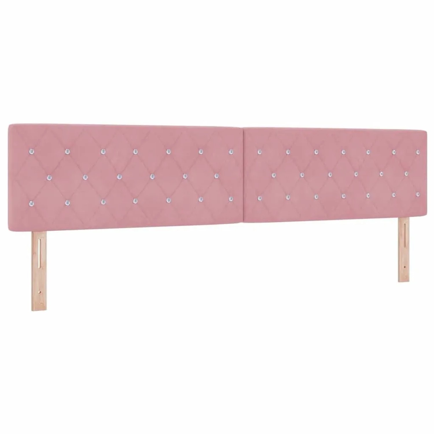 vidaXL LED Kopfteil mit LED-Lichtleisten Rosa 200 cm Polyester 3338082