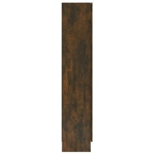 VidaXL Vitrinenschrank in Räuchereiche, 150cm hoch. Wandregal mit Glastüren.