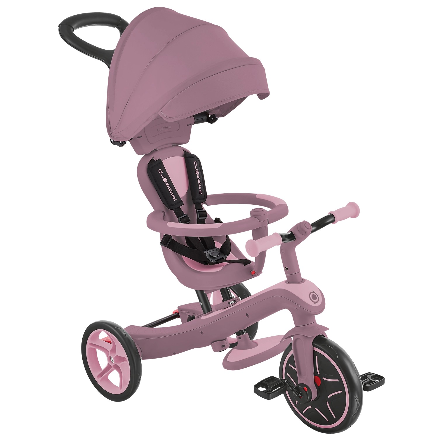 Globber Explorer Trike 4in1 Kinderwagen Dreirad und Laufrad 10/8,5 Zoll TPR günstig online kaufen
