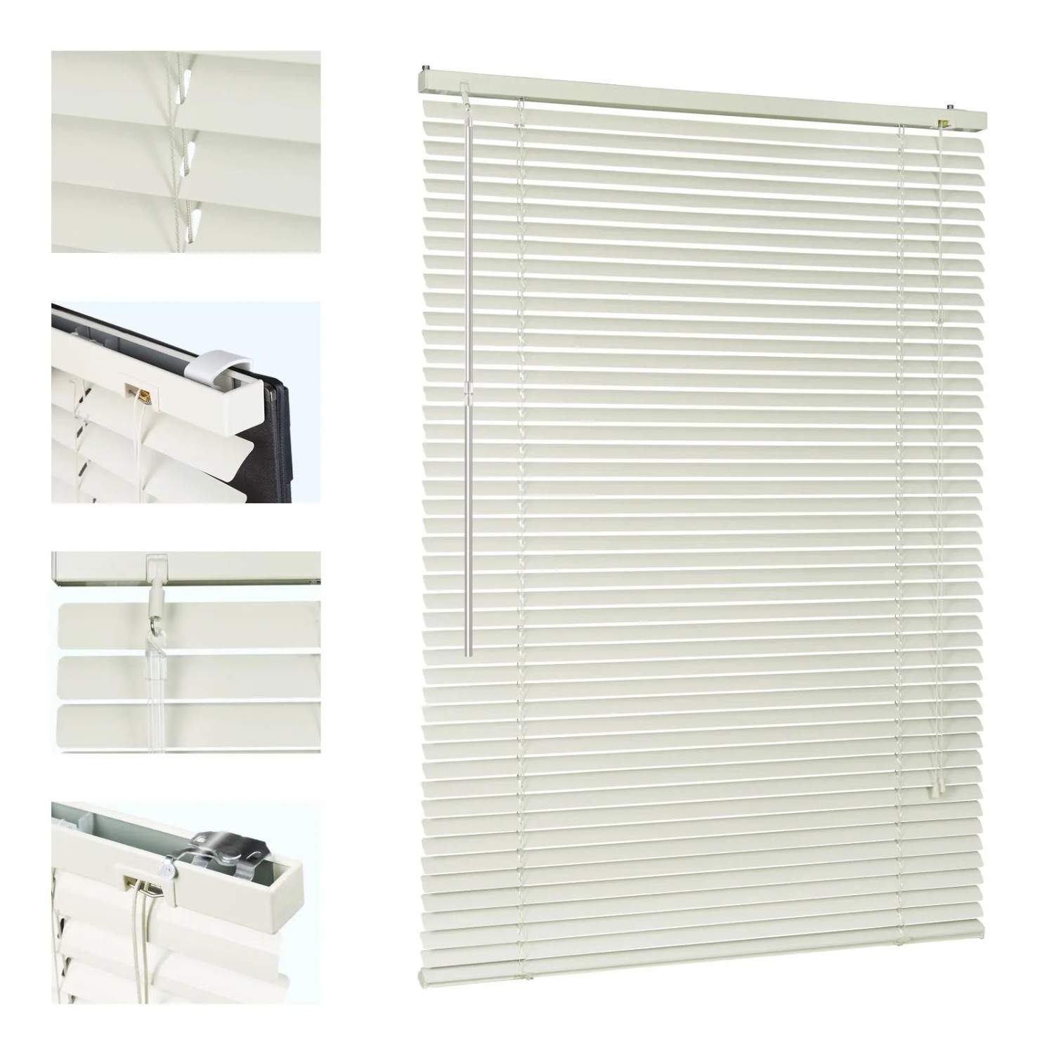 Sekey Aluminium Jalousie 130 cm x 160 cm Creme