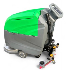 DeTec. Scheuersaugmaschine DT-580SM: Akku-Bodenreiniger für Hartböden, 24V, 100AH.