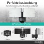 Oktaplex Cali Dos LED Außenstrahler mit Bewegungsmelder, anthrazit, Warmweiß. Detailansicht mit Maßen.