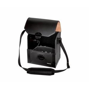 Offene, schwarze PARAT Werkzeugtasche TOP-LINE Mini mit Tragegurt.