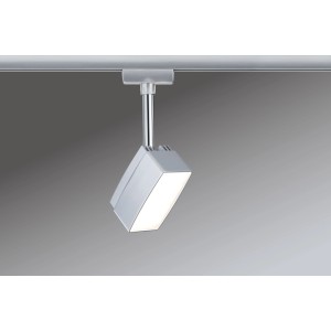 URail LED Spot Pedal, Chrom matt, 5W für Schienensysteme. Warmweißes Licht.