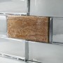 Naturbaustein Crystal Collection Nature Touch Rain Forest Brown zwischen Glasbausteinen.