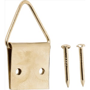 LUX Klappöse vermessingt, Größe 3, 10er-Set für Bilderrahmen, inklusive Stifte.