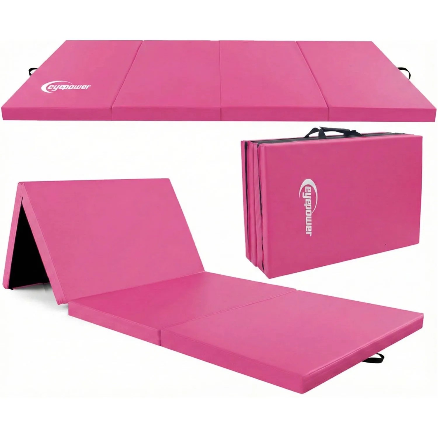 eyepower Gymnastikmatte Klappbar 180 x 60 x 5 cm Pink Schwarz