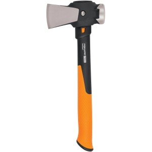 Fiskars Bauaxt S Isocore, 1,1 kg, 36 cm, orange-schwarz, mit Antivibrationssystem und SoftGrip-Griff.