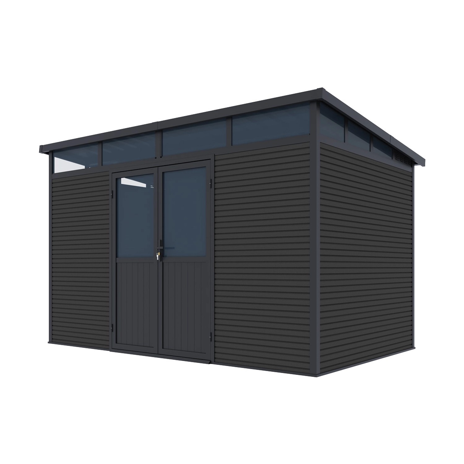 Weide Gartenhaus Aluminium Gerätehaus mit Doppeltür 338x218x226 cm Wetterfe günstig online kaufen