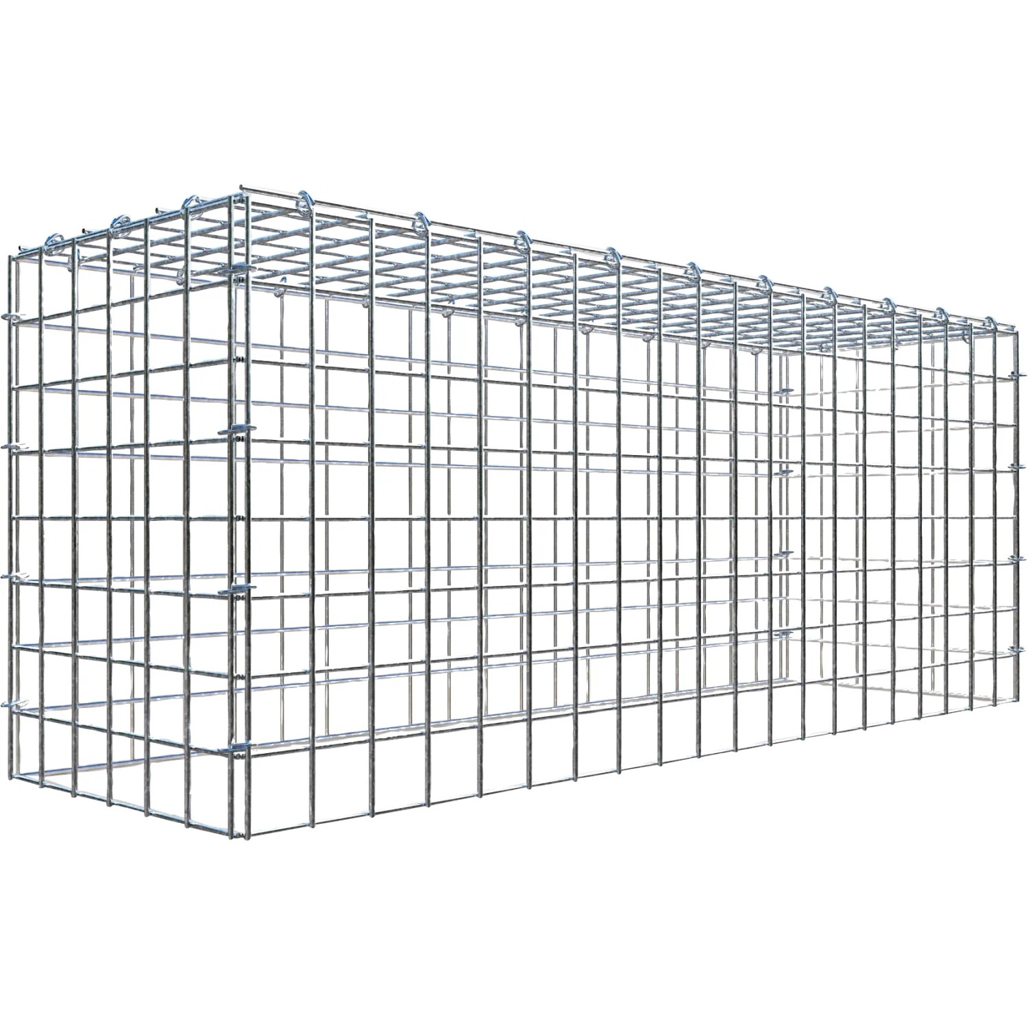 Gabiona C-Ring-Gabione-Anbaukorb Typ 3 40 x 100 x 30 cm Maschenw 5 x 5 cm