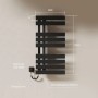 Emke Elektrischer Handtuchhalter 100×50cm Schwarz Flachbadheizkörper 320W LED Display WiFi APP Steuerung Timer_9