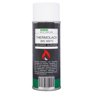KOKA Thermolack Schwarz Glänzend bis 300 Grad Celsius 1 Stück 400ml
