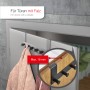 SOTECH Türgarderobe LINEA I, Edelstahl schwarz matt, mit 6 Haken für Falztüren bis 16mm.